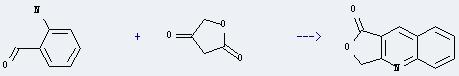 2,4(3H,5H)-Furandione can react with 2-amino-benzaldehyde to get 3H-furo[3,4-b]quinolin-1-one